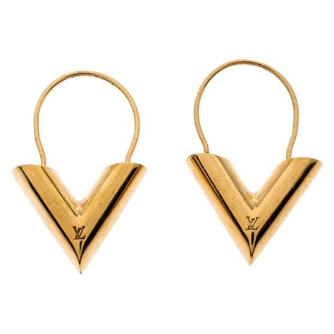 essential v hoop earrings louis vuitton|Louis Vuitton stud earrings.